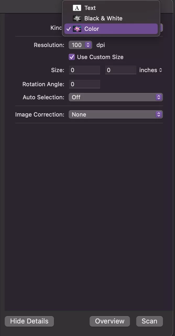 scan a document on Mac