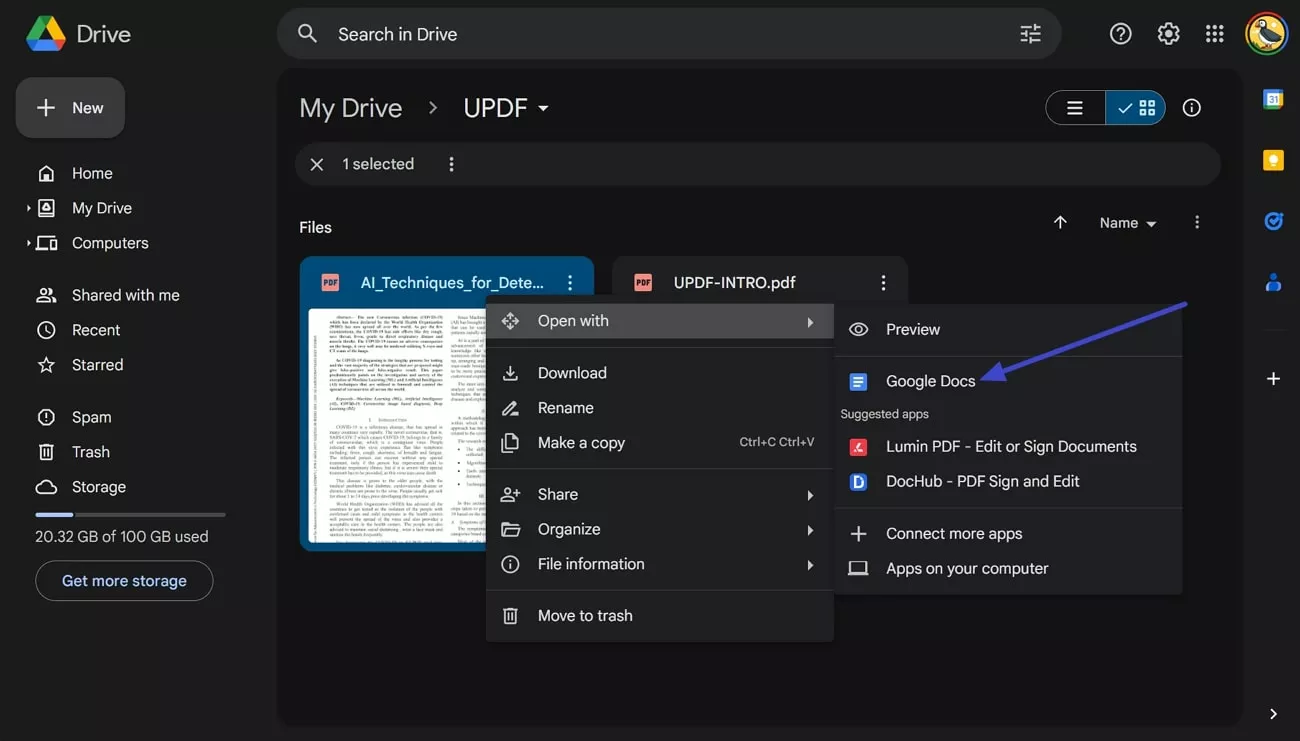 proceed with google docs