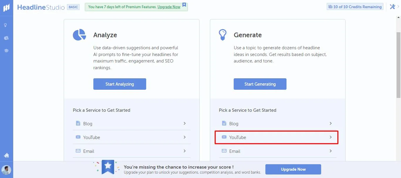 click youtube with coschedule