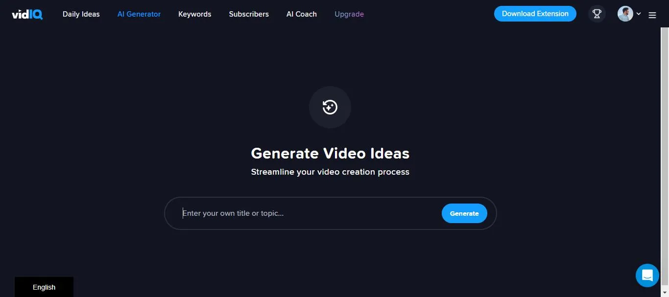 add a topic or a keyword with vidiq