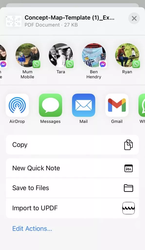 save to files with updf for ios.