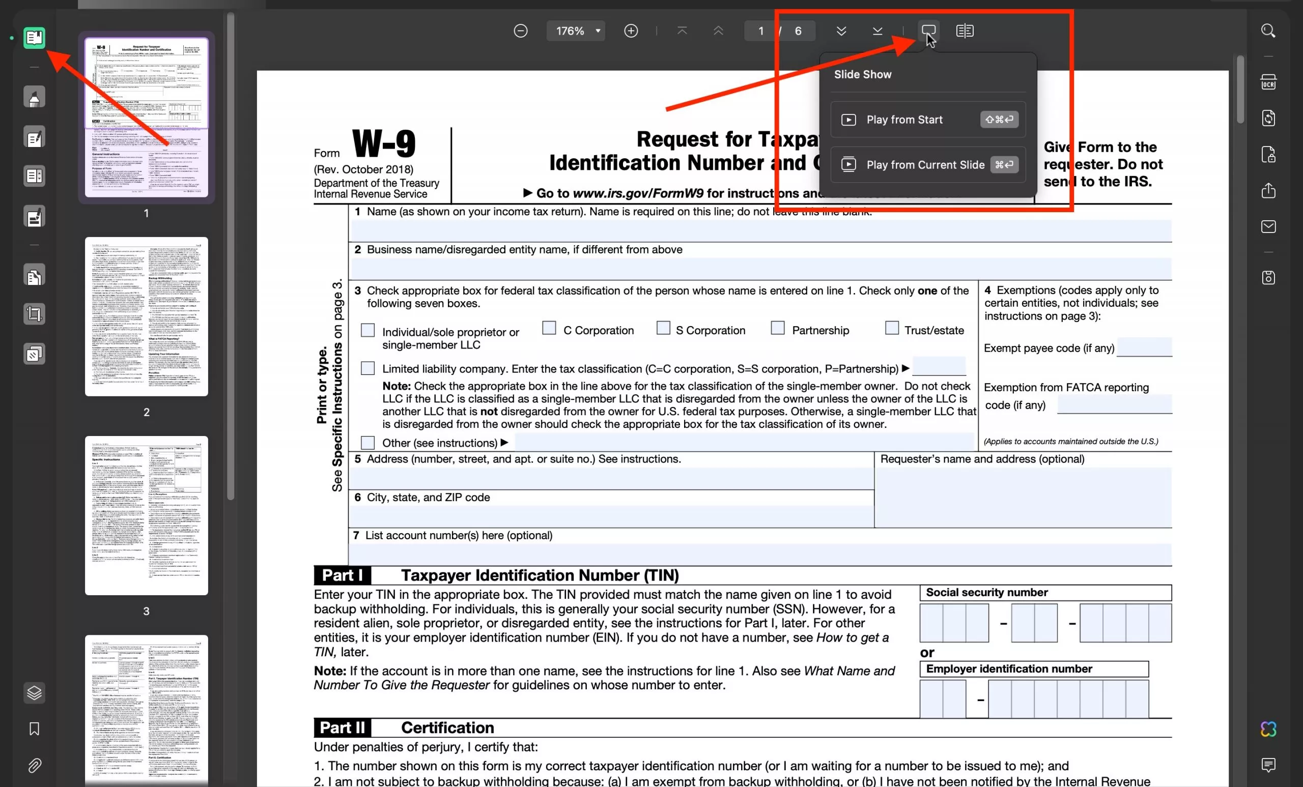 slideshow pdf with updf