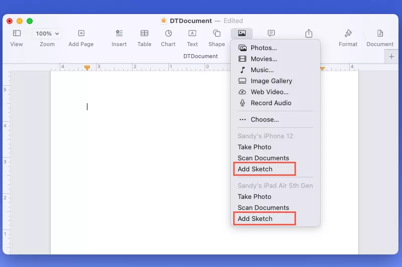 add signature to pages step 3