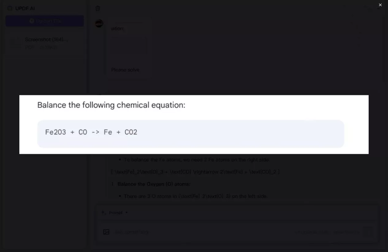 a screenshot of the chemistry problem