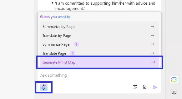 click the generate mind map tool in updf ai on windows and mac