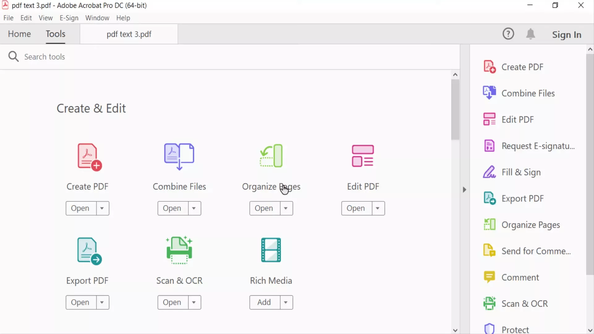 select the documents and markups option in adobe acrobat