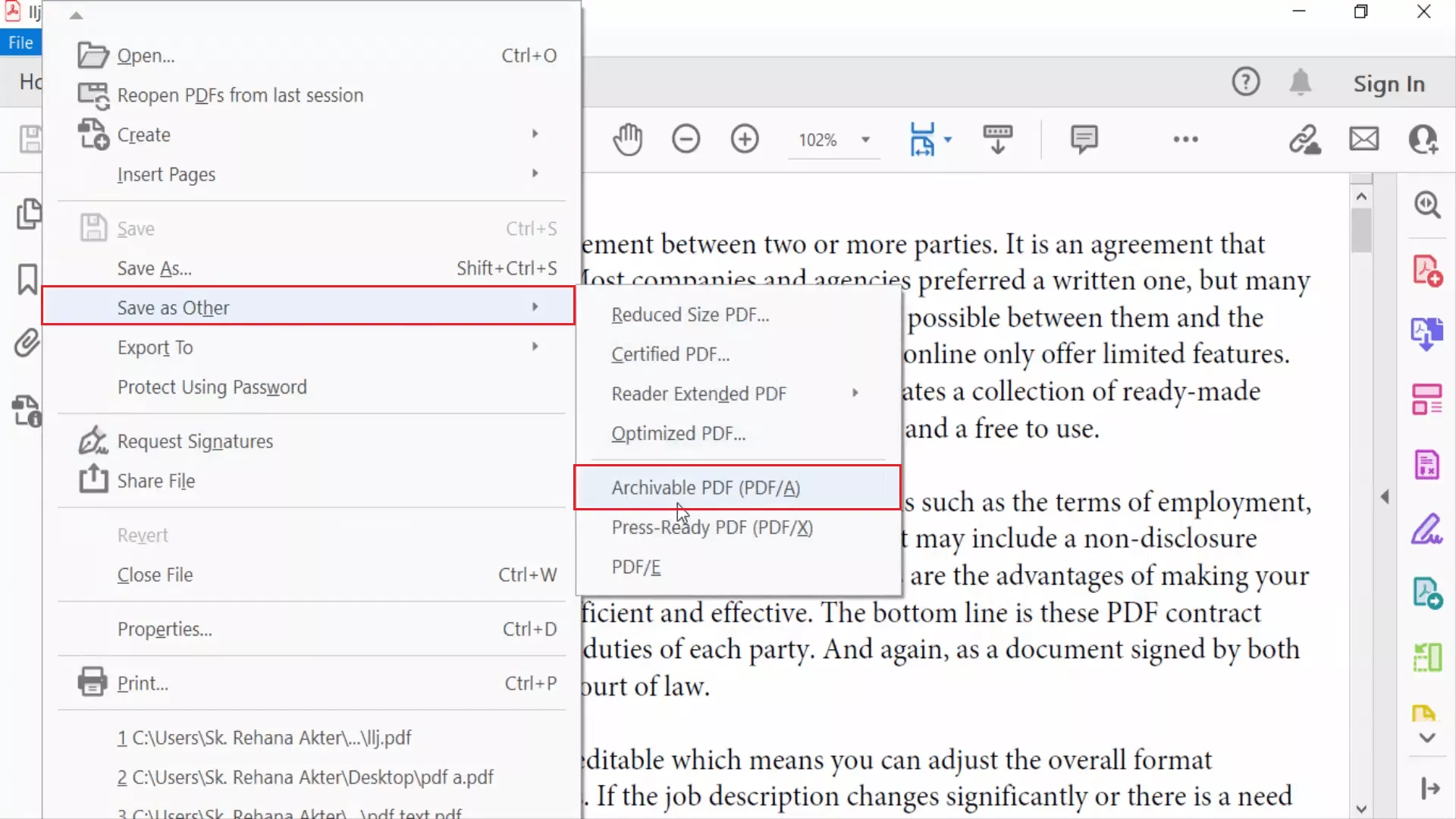 convert pdf to pdf/a to avoid expected a dict object error.