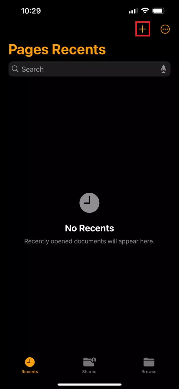 create a new page in iphone