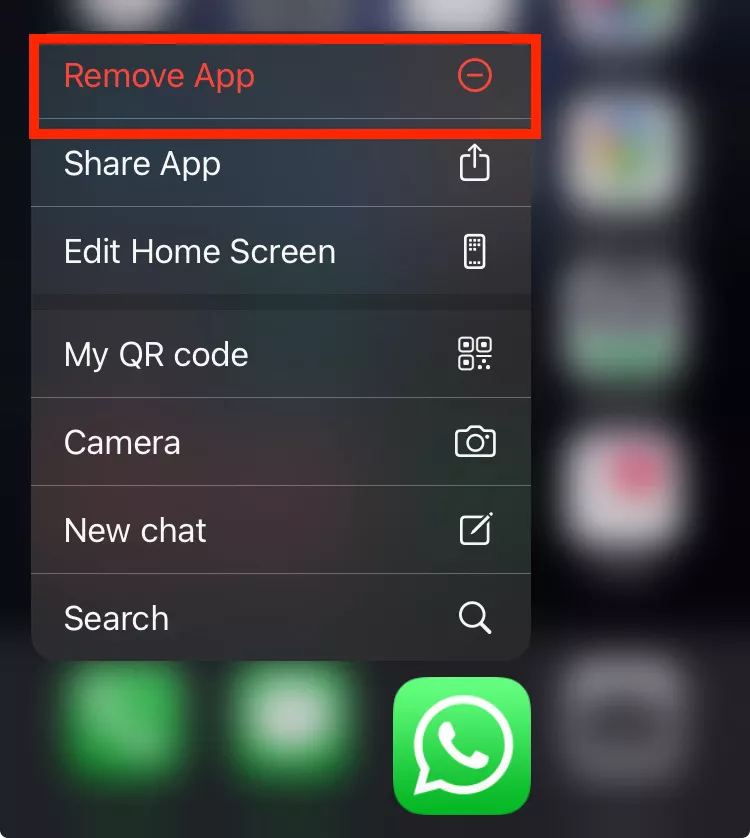 delete whatsapp