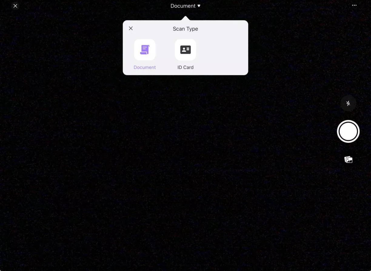 ducument scan type