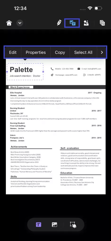 edit pdf text with updf for iOS