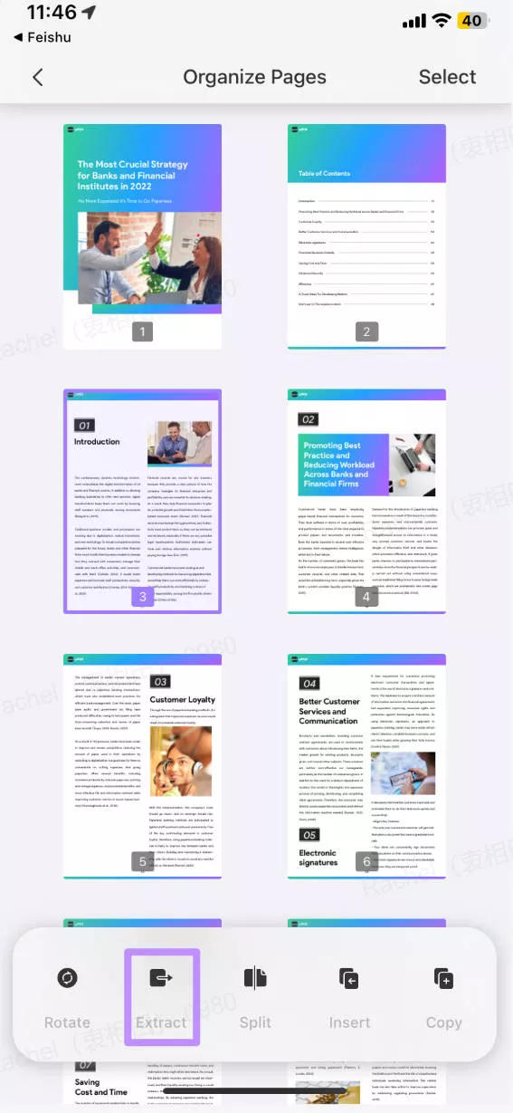 Extract page from PDF with UPDF for iOS