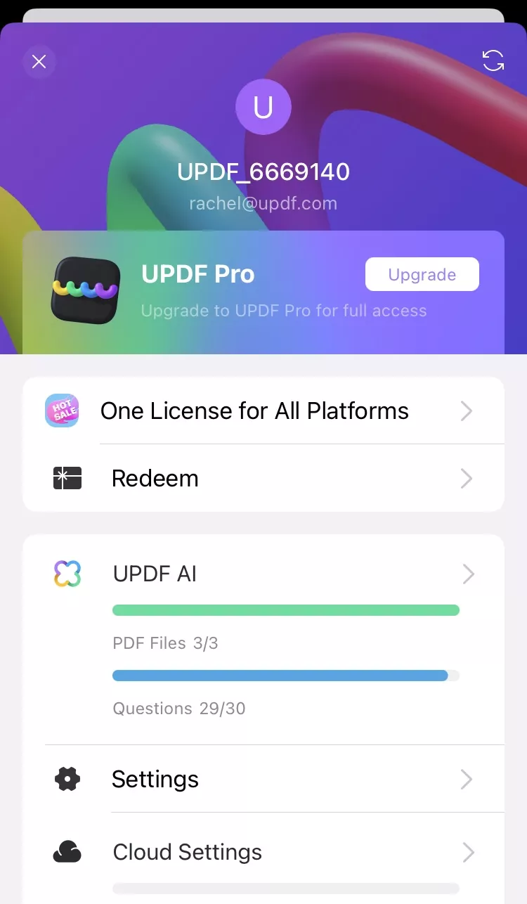 find security in updf for ios 1
