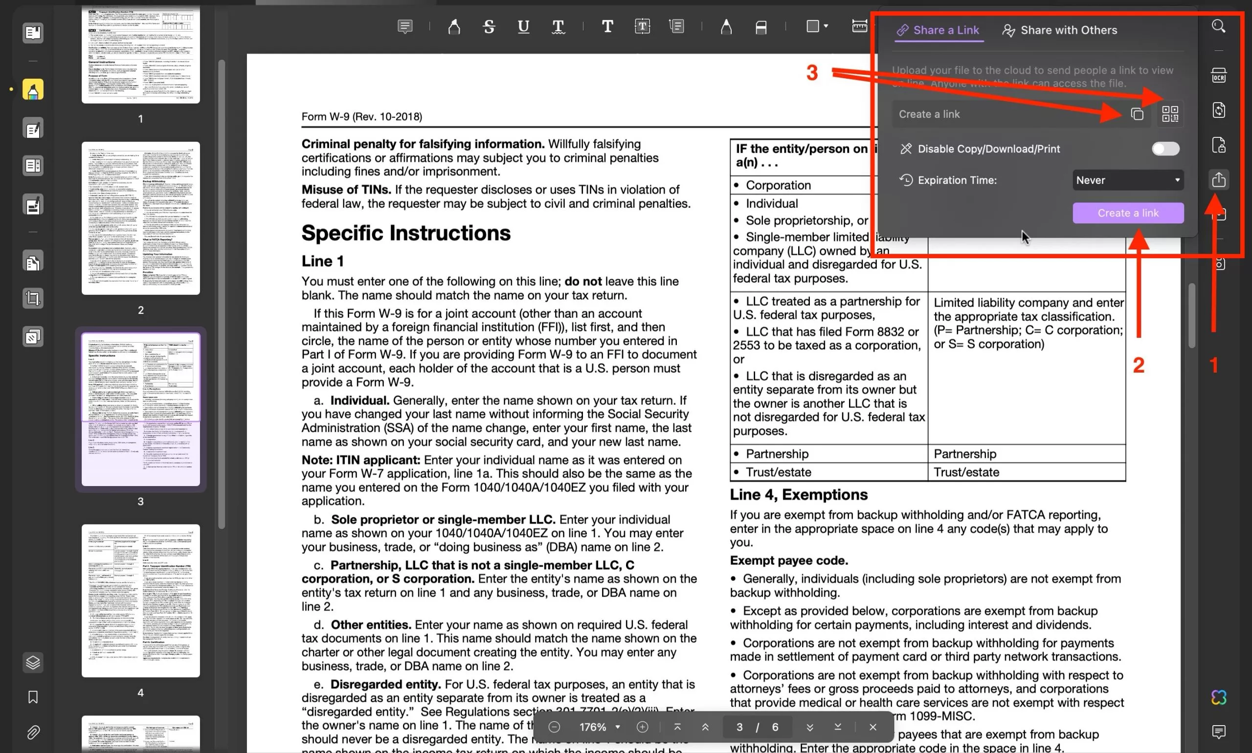 generate a link or QR code for PDF with UPDF