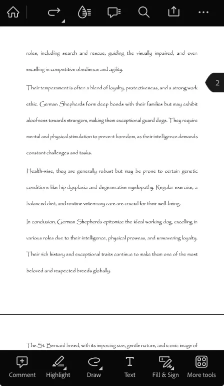 highlight icon in adobe acrobat for ios