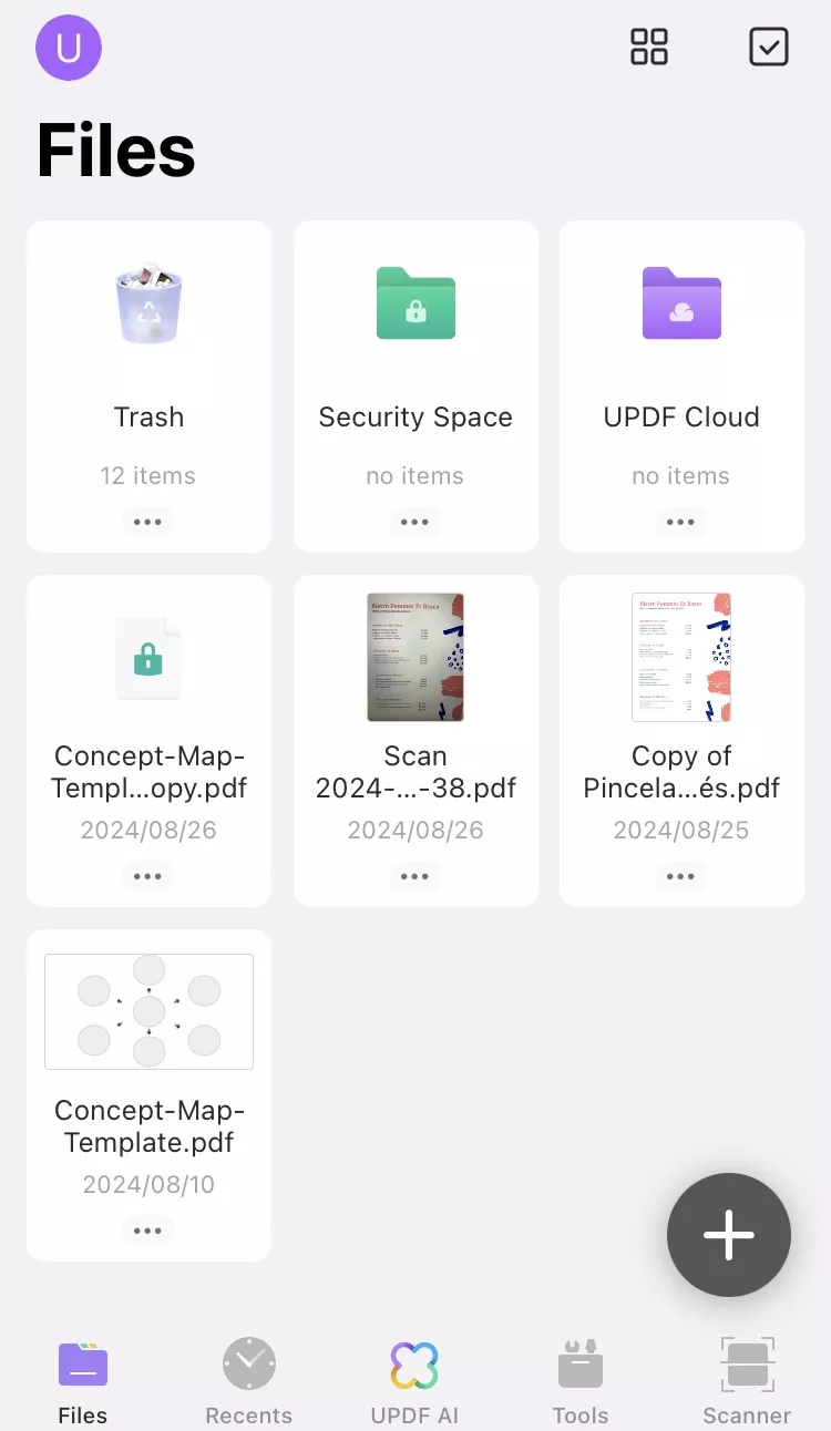 locked pdf in updf for ios