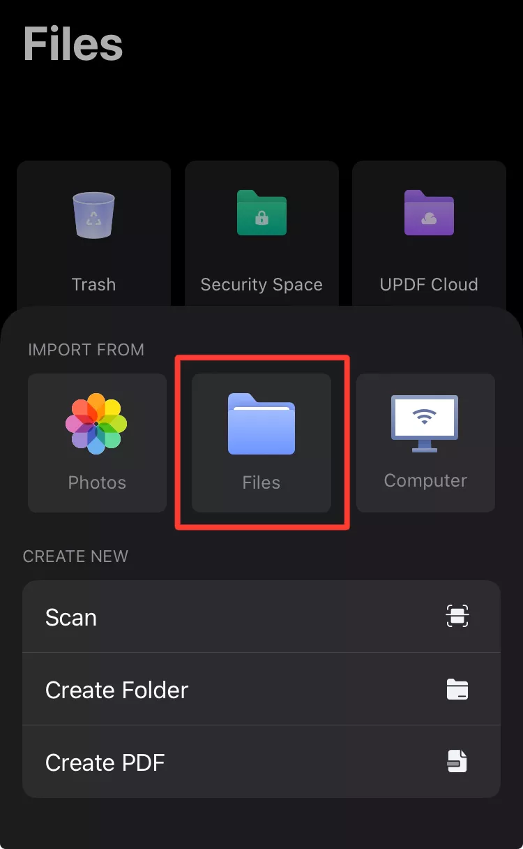 open pdf with updf for ios