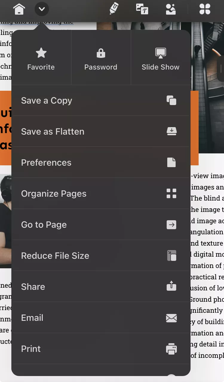 organize pages in updf for ios