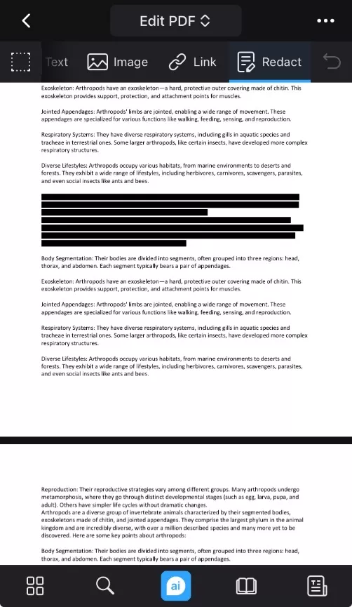 redact pdf with pdf expert for ios