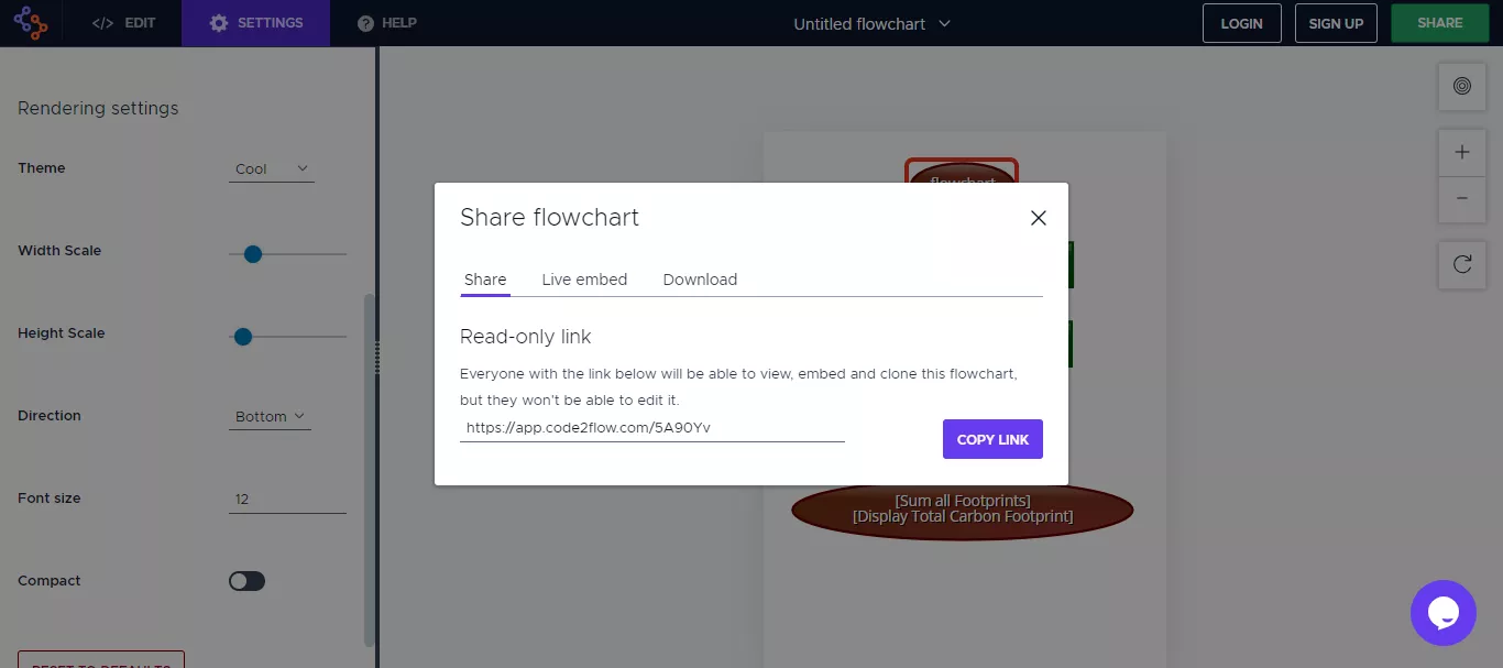 share or download your flowchart.