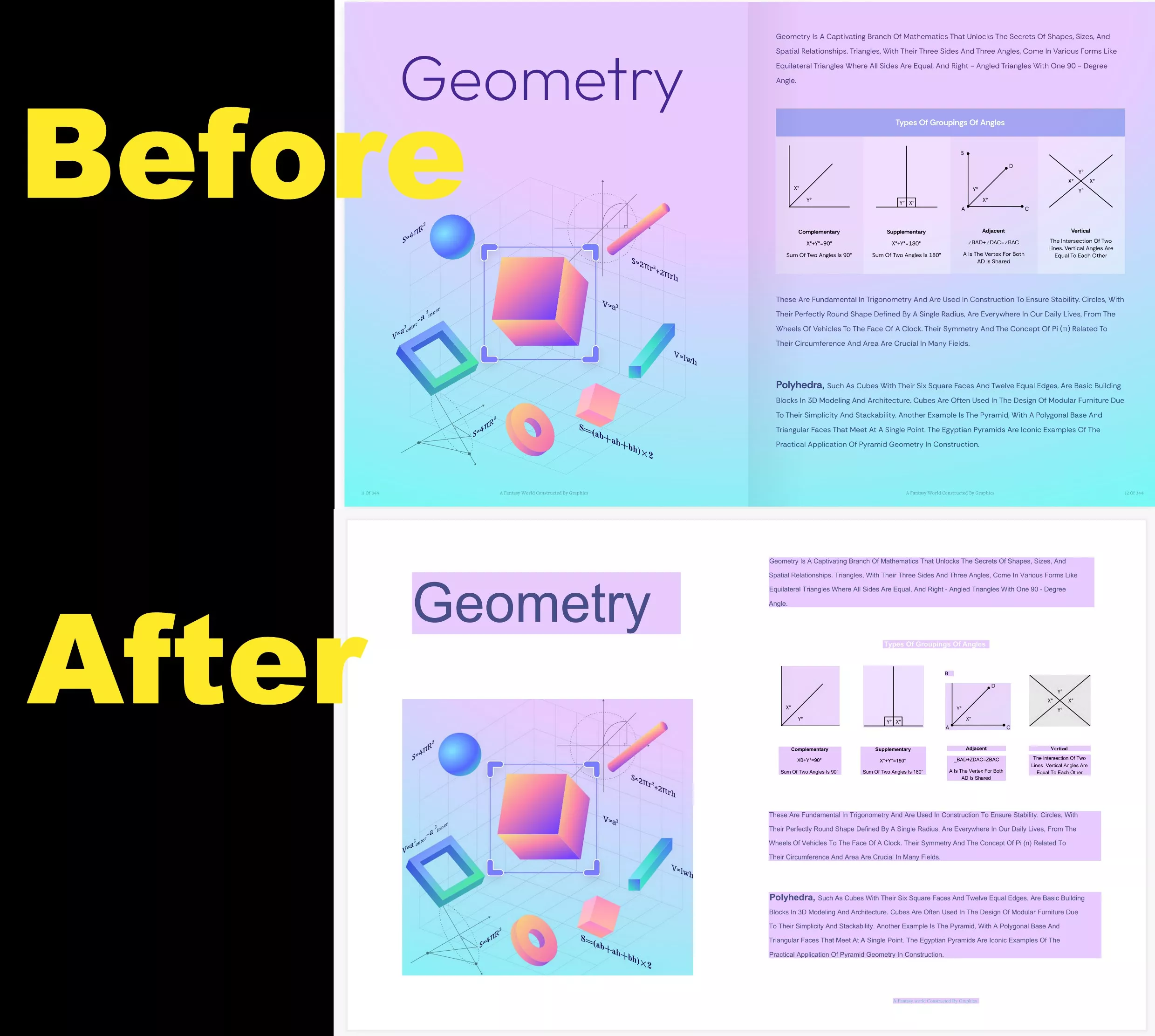 Text and image only
