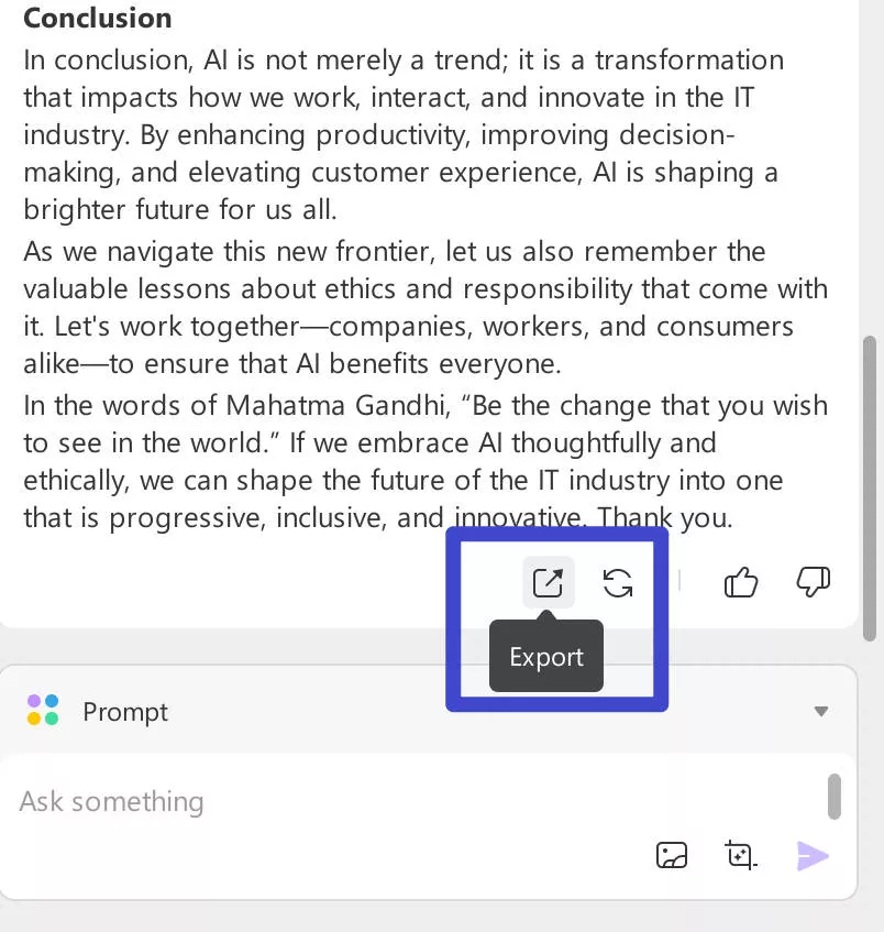 create speech and export