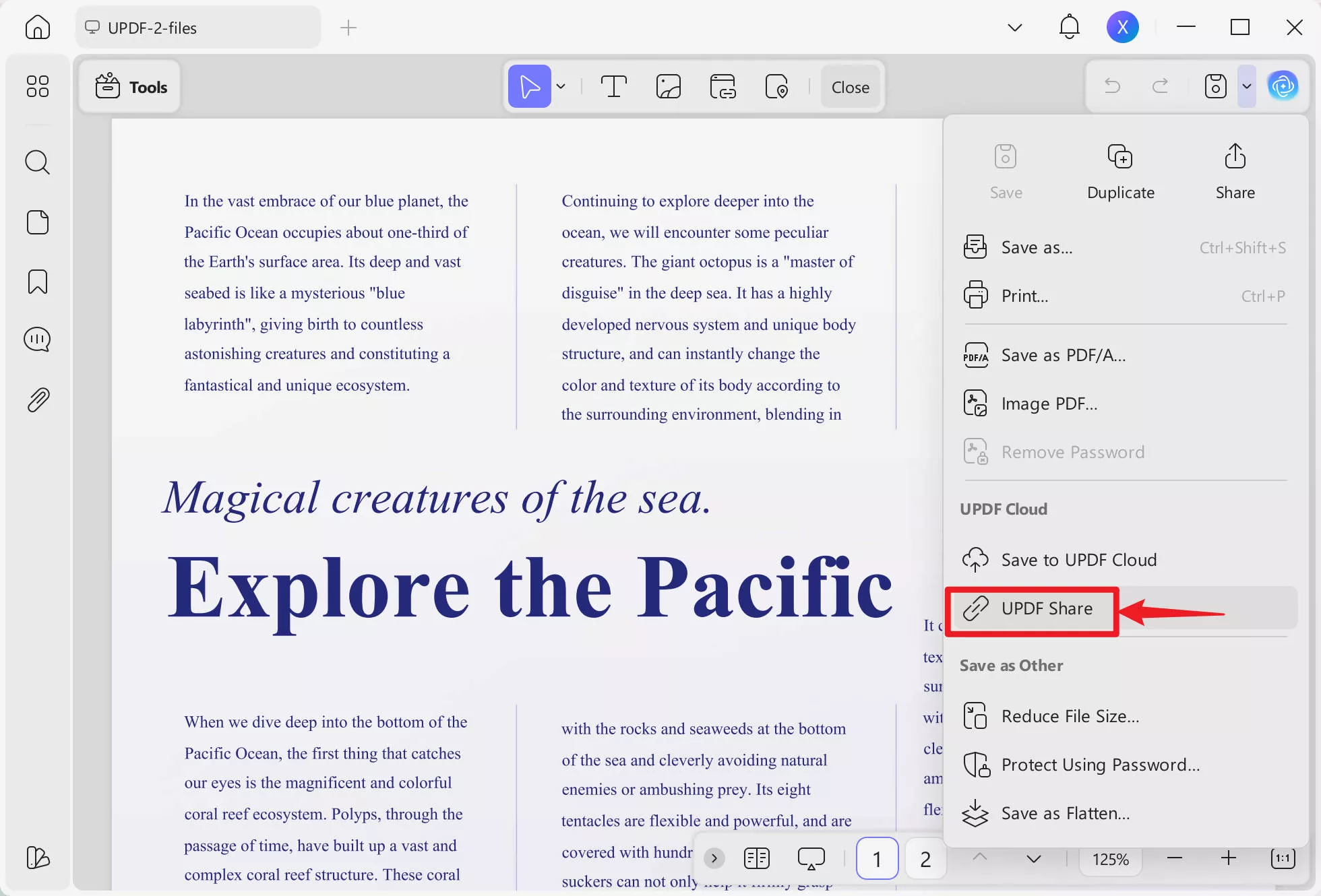 generate a link or QR code for PDF with UPDF