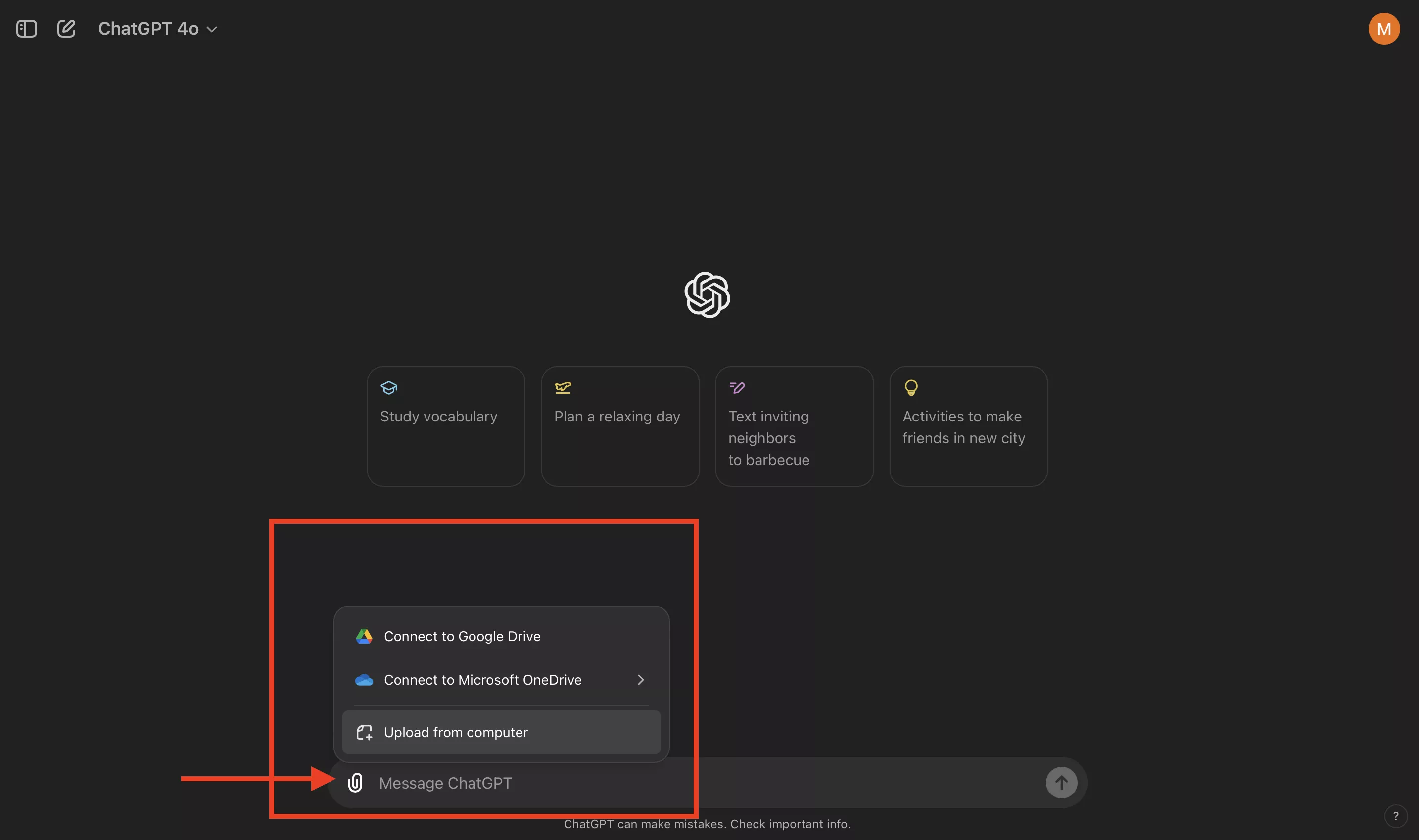 upload the document to chatGPT