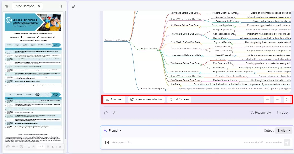  view and download mindmap in updf ai online