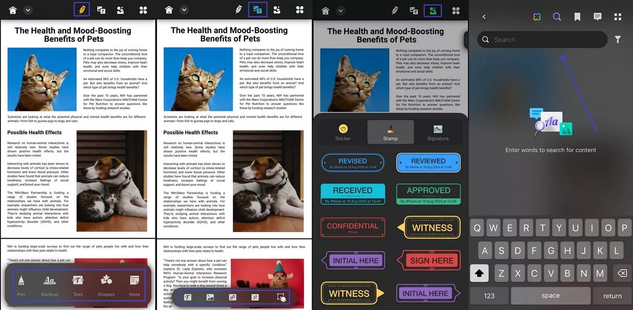 make edits across pdf