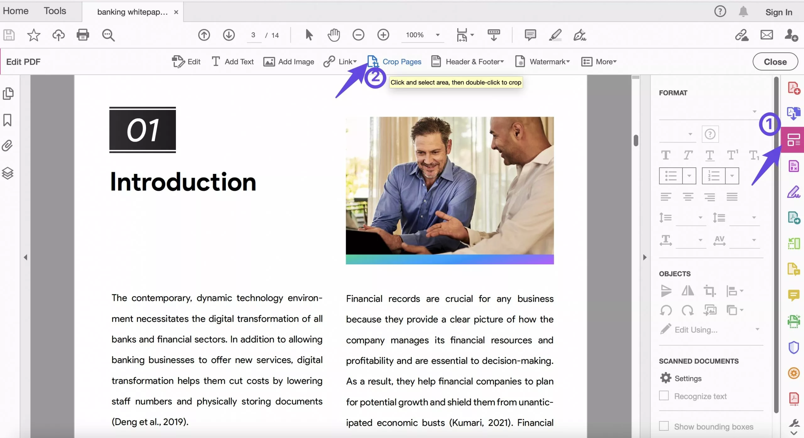 adobe crop pages