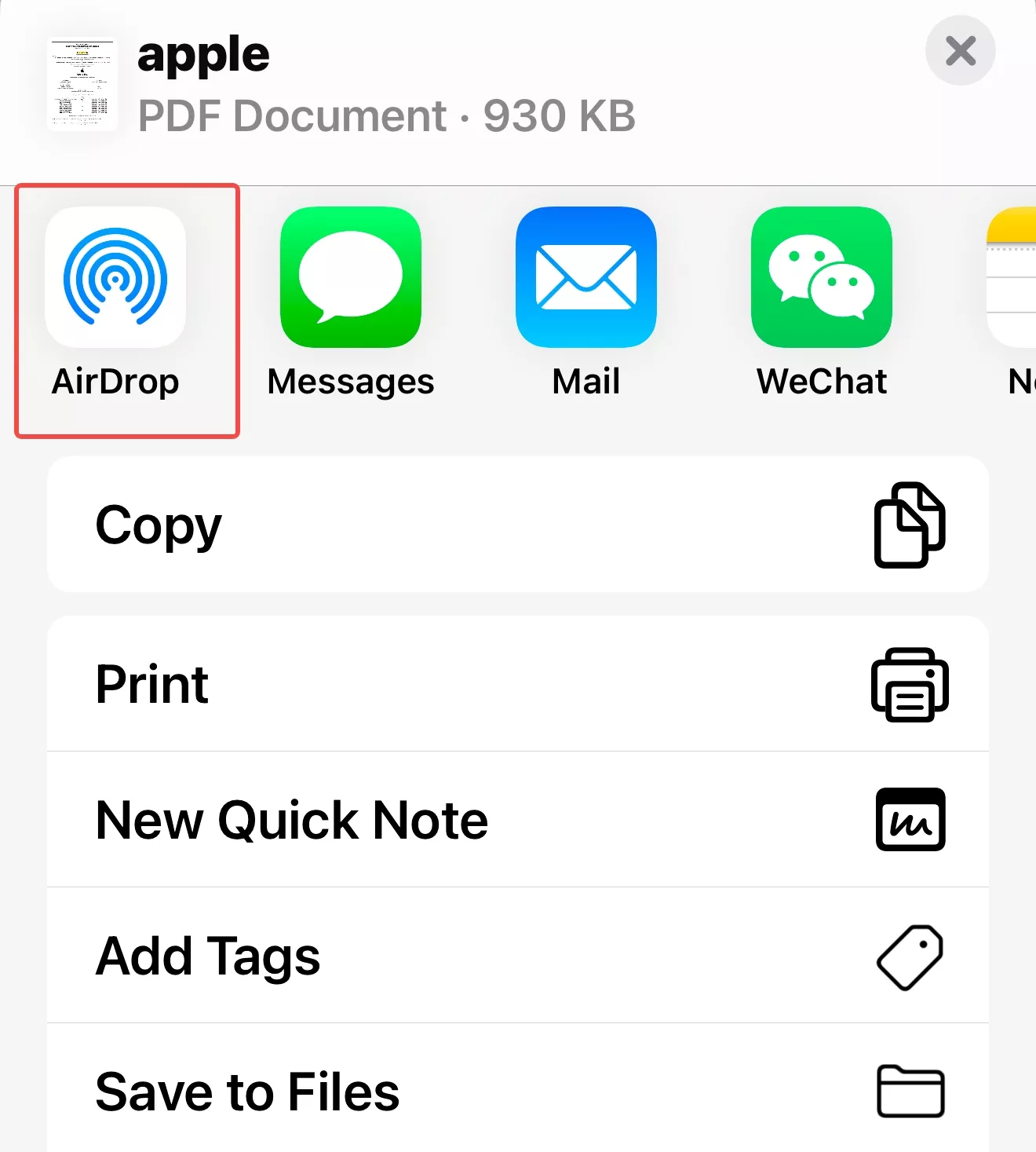 apple airdrop
