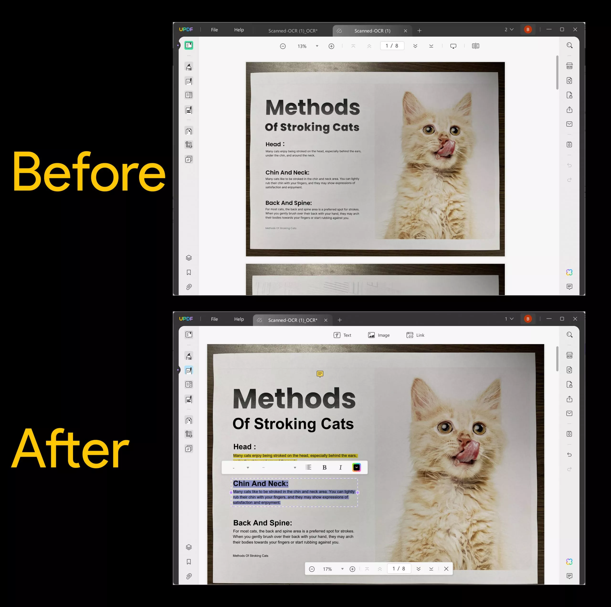 convert images of scanned documents into editable PDF using UPDF