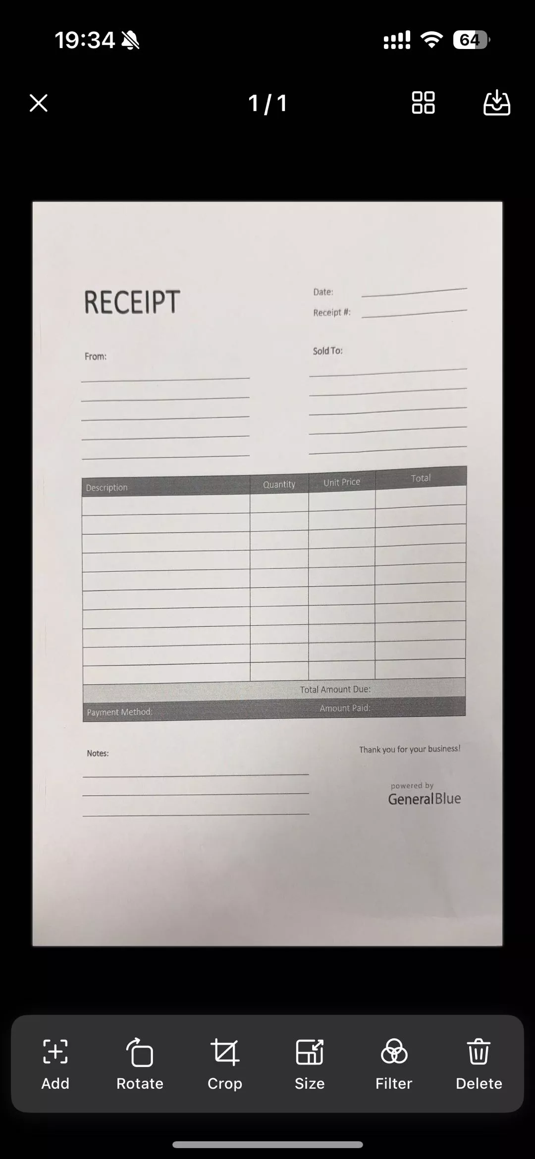 edit and set the paper size