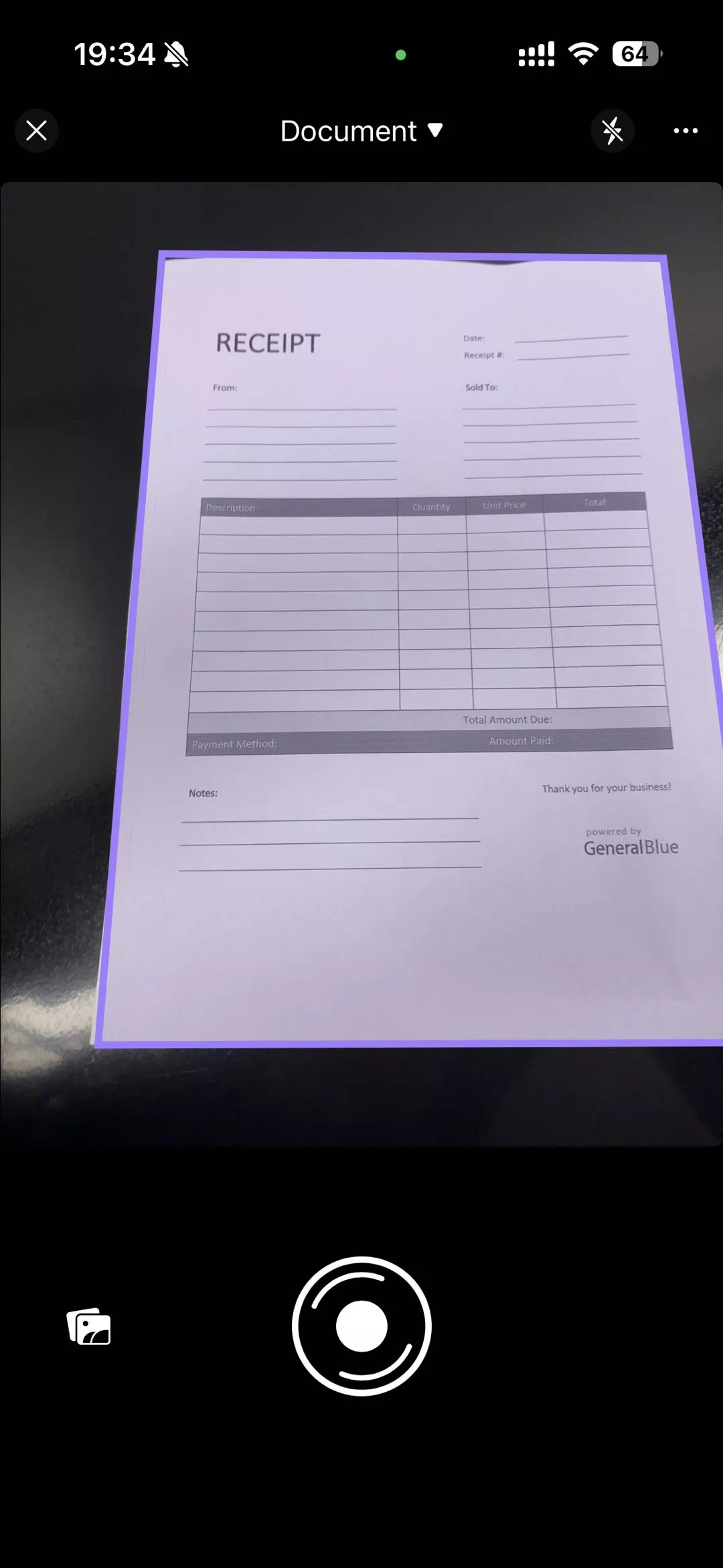 Capture the document by camera with auto-capturing and auto-cropping