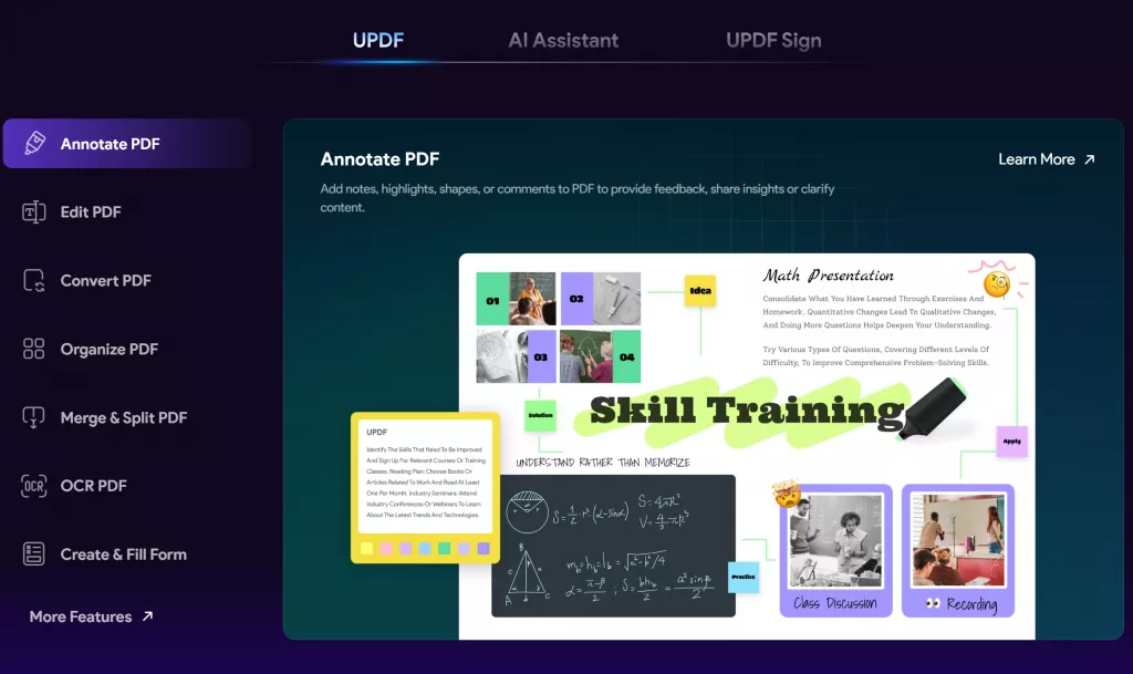 updf features