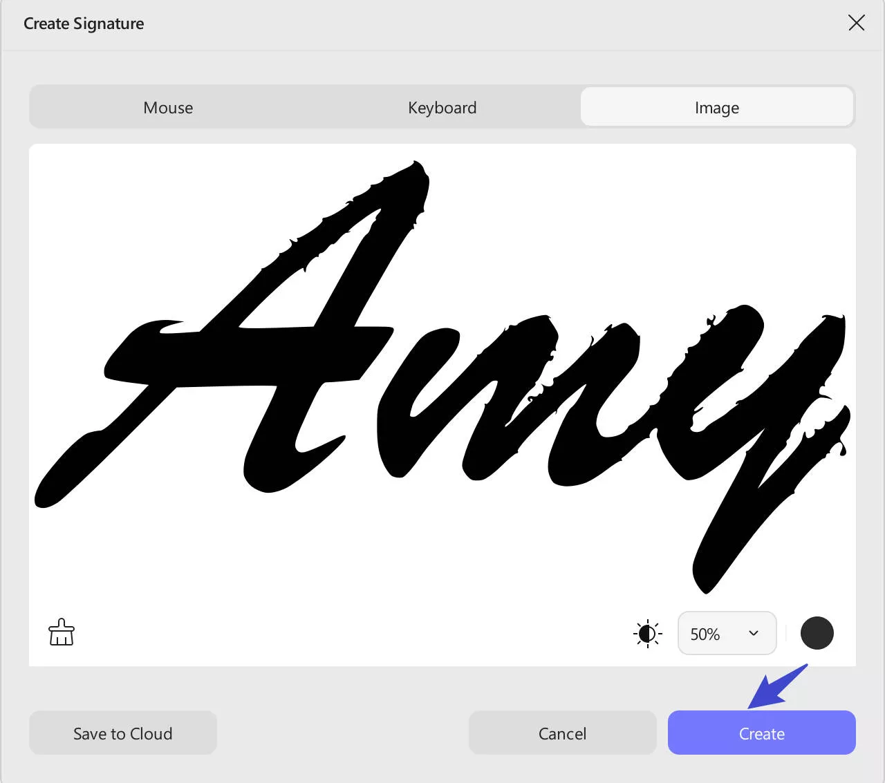 create the signature with image updf mac