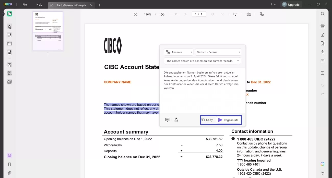 use copy or regenerate option
