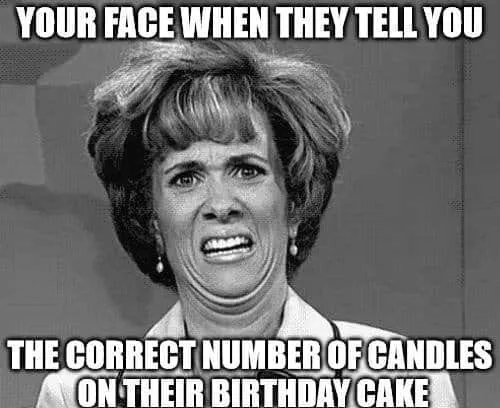 number of candles happy birthday meme