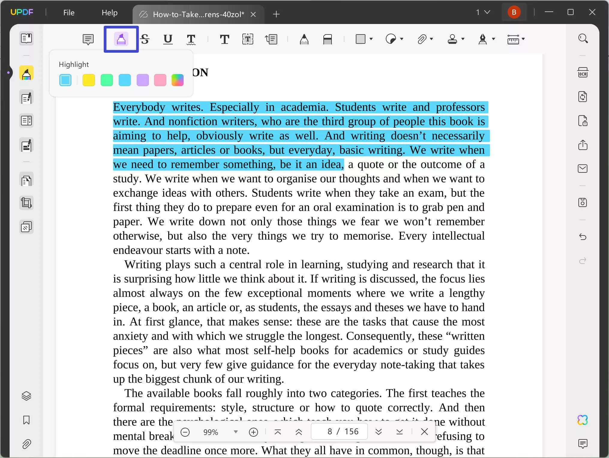 use highlight feature