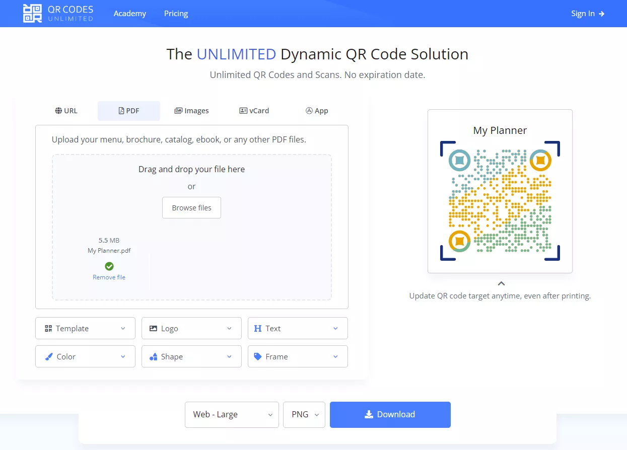 qr code unlimited