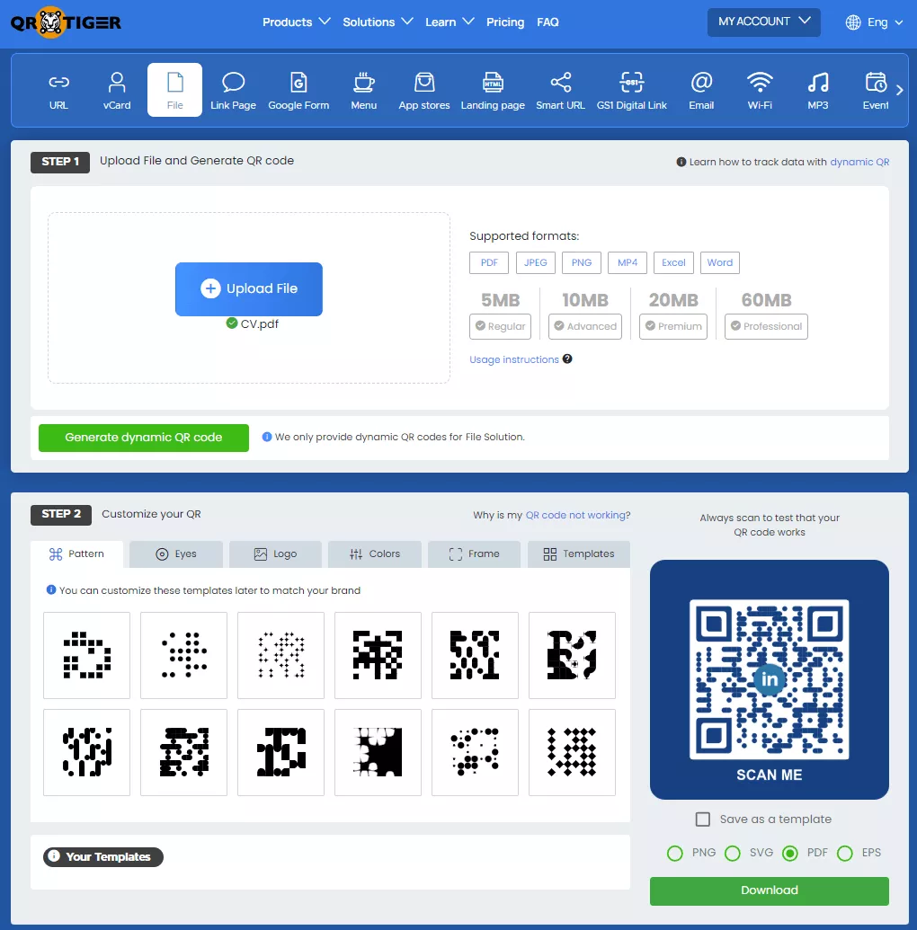 qr tiger