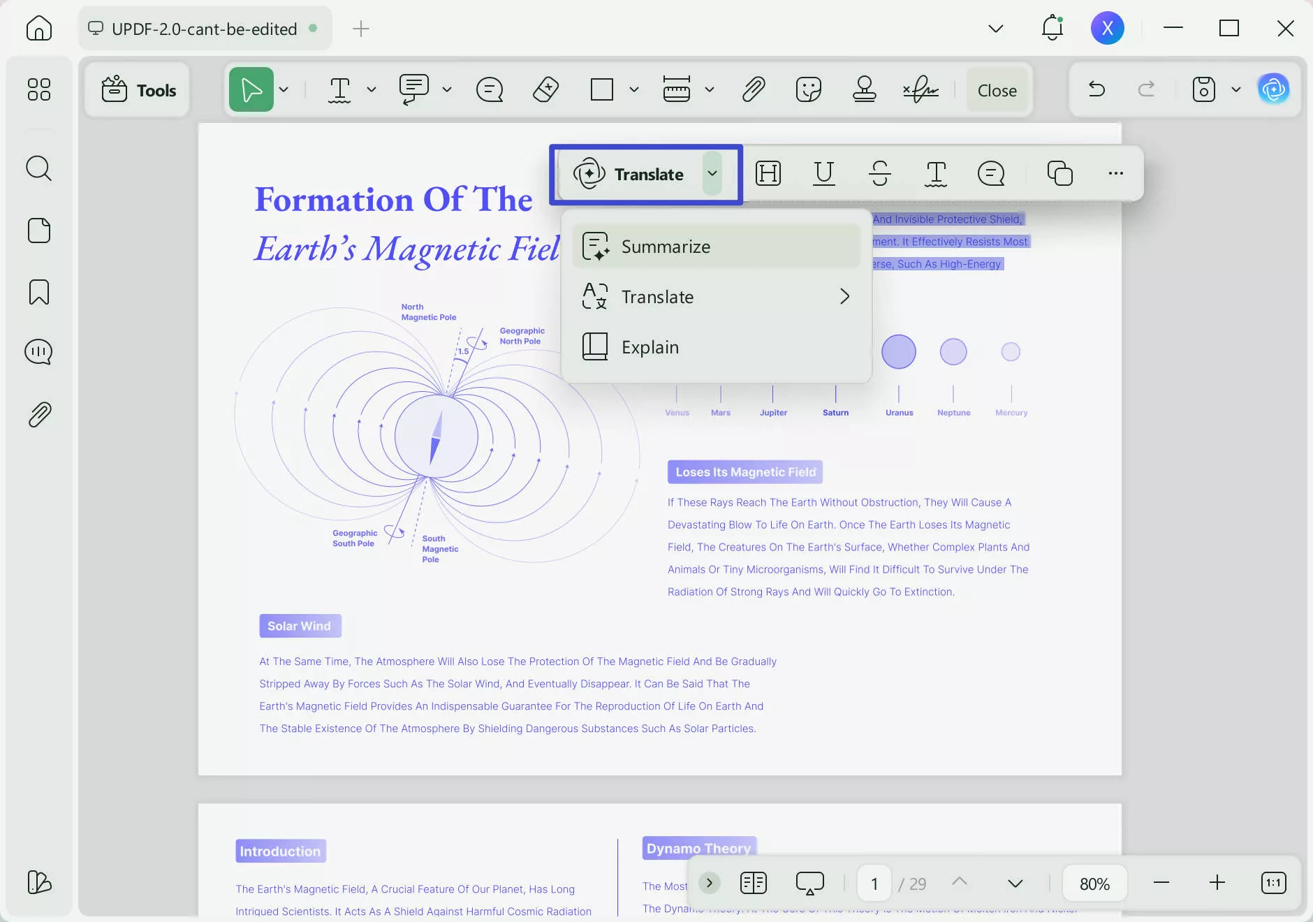 AI Arabic tool UPDF