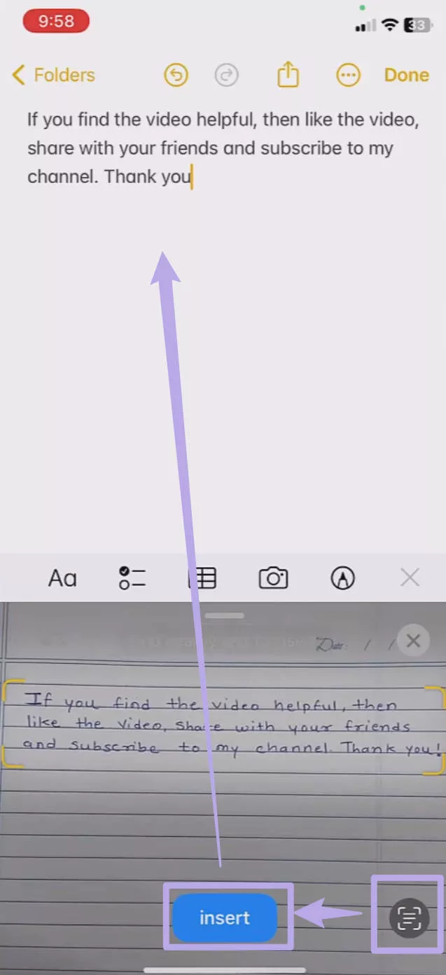 convert handwriting to text apple notes