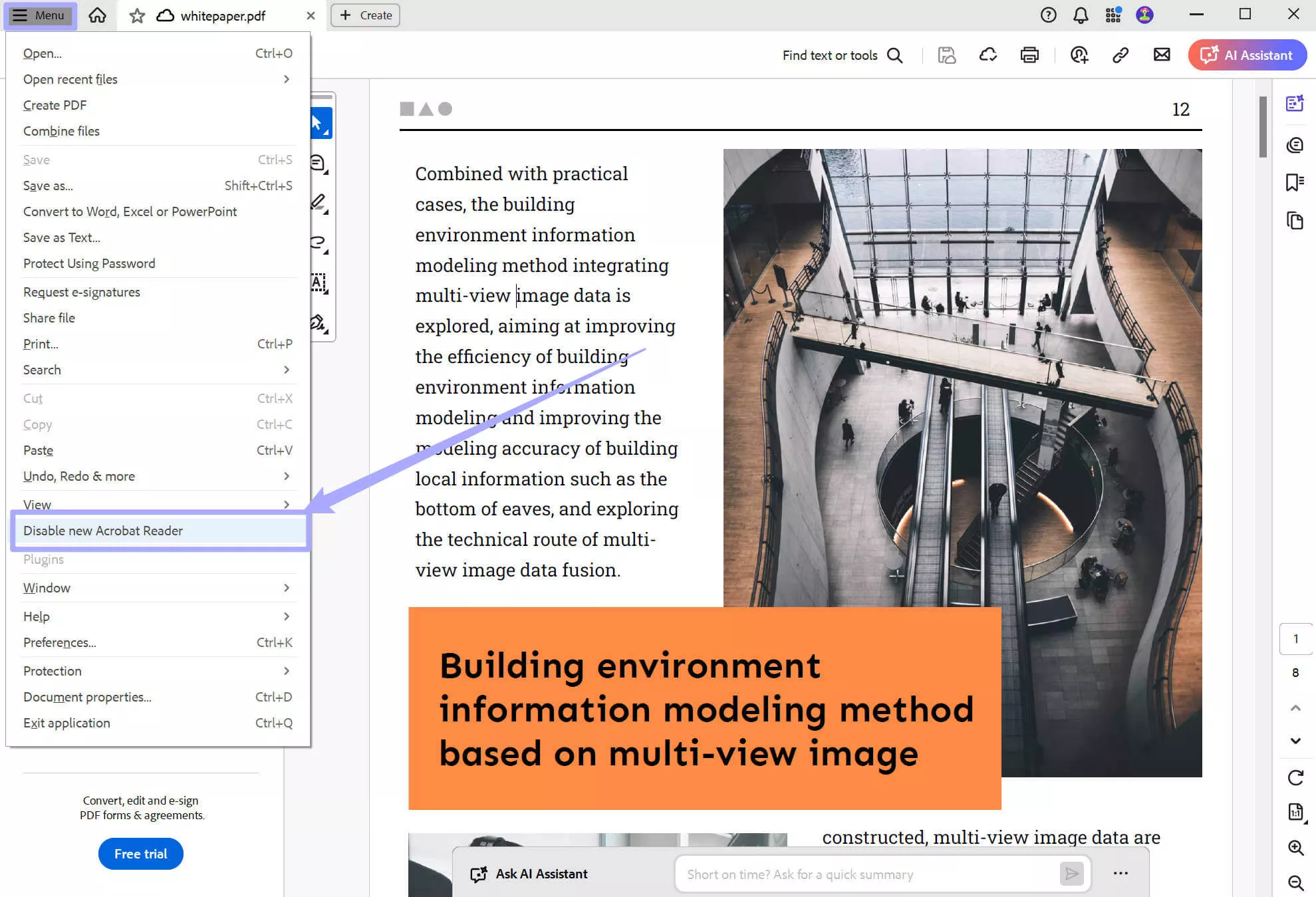 Diable new acrobat on windows
