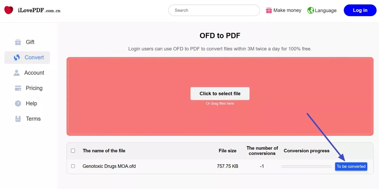 convert ofd to pdf ilovepdf