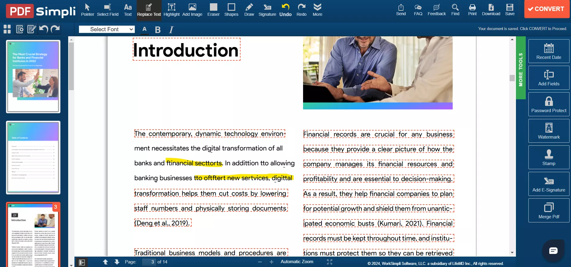 OpenPDF edit