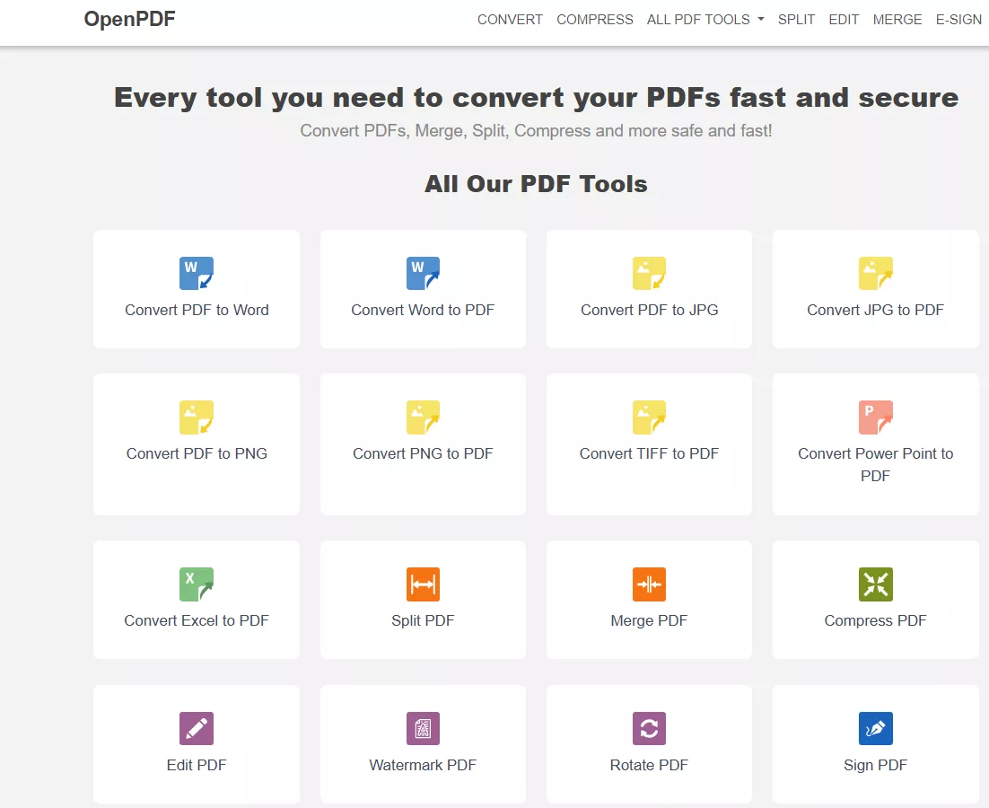 OpenPDF interface