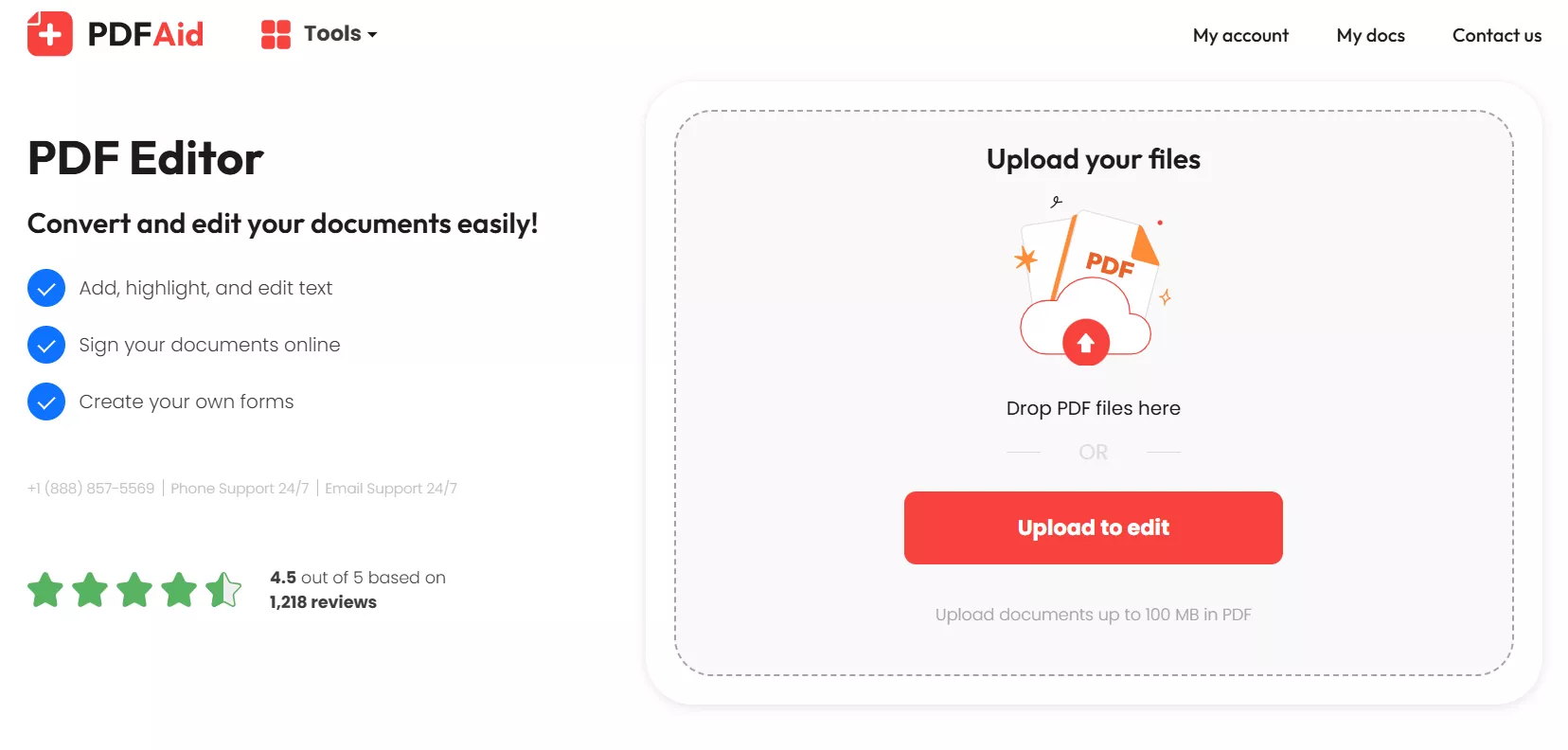 PDFAid interface