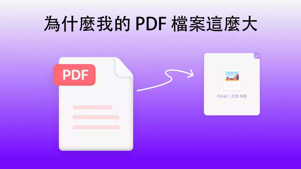 為什麼我的 PDF 檔案這麼大？